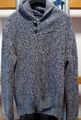 warmer Baumwollpullover mit Schalkragen von H&M,Gr.M,grau meliert