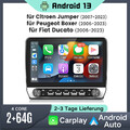 Android13 Autoradio 64G Carplay GPS Für Fiat Ducato Citroen Jumper Peugeot Boxer