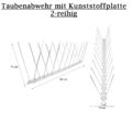 Taubenabwehr 5 METER Taubenspikes Vogelschreck Vogelschutz Kunststoffleiste V2A