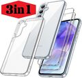 3in1 für Samsung Galaxy S21 5G 2x Schutzglas Panzerfolie Handy Hülle Case Glas