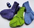 3 Paar handgestrickte Babysocken