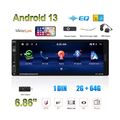 DAB+ Autoradio 1DIN Carplay GPS Navi RDS 2+64G Android 13 USB WIFI Bluetooth USB