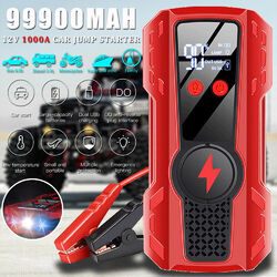 99900mAh Auto KFZ Starthilfe Jump Starter 12V Ladegerät Booster PKW Power Bank