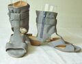 "GABOR" Gr.38 Sandalen; Hochfront-Sandaletten  Wildleder grau NEU!!!