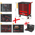 KS TOOLS RACINGline SCHWARZ/ROT Werkstattwagen mit 7 Schubladen und 515 Premium