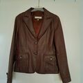 Damen Blazer  Lederjacke Gr. 38 Farbe Bräunlich