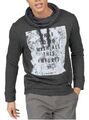 Tom Tailor Denim TTD Sweatshirt Grau Schwarz Herren Pullover Hoodie Baumwolle