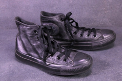 Converse All Star Classic Hi Unisex Chucks Sneaker Gr. 37 schwarz Leder BC41