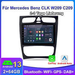 Android 13 Autoradio Für Mercedes Benz CLK W209 C209 2+64G Carplay GPS NAVI DAB+