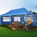 Pop Up Faltpavillon 3x6 Wasserdicht Stabil, Partyzelt Faltbar Anti-Uv 50+ Blau #