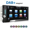 Autoradio mit DAB 7 Zoll Touchmonitor, Bluetooth, USB MirrorLink, SD, MP3 2din