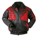 LEVANGER Pilot-Jacke NORWAY Tex-Protector, Schwarz/Rot, Gr.XL