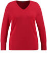 SAMOON Basic Pullover by Gerry Weber V-Ausschnitt rot langarm NEU Damen Gr.48