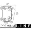 1x Ölkühler, Motoröl MAHLE CLC 105 000P passend für MERCEDES-BENZ