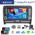 2+32G Carplay 7" Android 13 Autoradio Navi GPS WIFI Kamera Für Audi TT 2006-2014