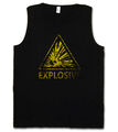 CAUTION EXPLOSIVE VINTAGE LOGO SIGN TANK TOP Warning Danger Dynamit TNT Bomb