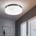Deckenleuchte Deckenlampe Wohnzimmerleuchte 3-Flammig opal weiß nickel-matt Glas