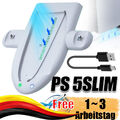 PS5 Slim Ständer mit Lüfter für PS5 Slim-Konsole Dual Controller Ladestation DHL