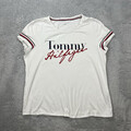 Tommy Hilfiger T-Shirt Damen Shirt Gr.XL Weiß Oberteil Sommer kurzarm Top Bluse