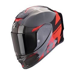 Scorpion Exo R1 Evo Air Carbon Rally Motorradhelm  Gr. M - Schwarz-Rot