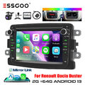 Autoradio Carplay Android 13 2+64G Für Dacia Duster LoganCaptur GPS NAVI BT Cam