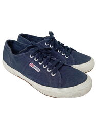 SUPERGA Schnürsneaker Damen Gr. DE 40 blau-wollweiß Casual-Look