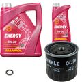 MAHLE Ölfilter 6 L MANNOL Energy 5W-30 für Renault Espace II 2.0 Safrane I