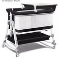 Uuoeebb 4 in 1 Beistellbett, Stubenwagen, Babybett mit Wickeltisch, Baby...