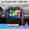 Für Peugeot 407 2004-2011 Autoradio 4-Kern Android 13 Carplay GPS 2+32GB 9 zoll