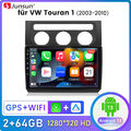 2+64G Carplay Android 13 Autoradio Für VW Touran 1 2003-2010 GPS Nav BT WIFI SWC