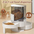 Hunde Katzen Wasser und Futterspender Futterautomat Wasserspender Futterstation