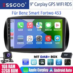 32G Android Autoradio GPS Carplay DAB+ für Benz Smart Fortwo Forfour 453 2014-19