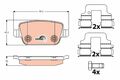 Bremsbelagsatz Scheibenbremse COTEC TRW GDB1732 für FORD VOLVO MAX MONDEO GALAXY