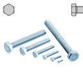 Maschinen Sechskantschrauben M10 - M16 verzinkt DIN 933 VZ 8.8 ISO 4017 Schraube