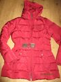 schöner Damen Mantel mit Kapuze Winterjacke Anorak Steppjacke Gr. L 40 SOCCX rot