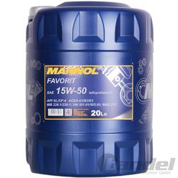 20L 15W50 MOTORÖL MANNOL FAVORIT passend für API SL/CH-4 VW 501 01/505 MB228.1