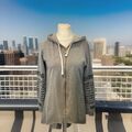 Made In Italy Kapuzenjacke Sweatjacke Gr.M/L Druckgrafik Asymmetric Neuwertig