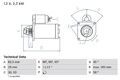 BOSCH 0 986 010 600 Starter Anlasser 2.2kW passend für PEUGEOT J5 Kasten (280L)