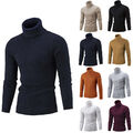 Herren Winter Warme Strickpullover Jumper Sweater Rollkragen Pulli Pullover Tops