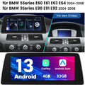 Android 13 Autoradio CarPlay 8-Kern 4+32GB GPS Navi für BMW 5er E60 E61 CIC CCC