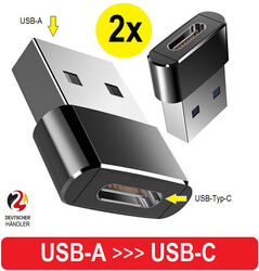 USB-A Stecker auf USB-C Adapter Buchse Konverter Laden Daten Stick Handy Laptop✅