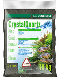 DENNERLE Quarzkies Diamantschwarz 1-2 mm Aquarien Kies Bodengrund Zierkies 10 kg