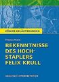 Bekenntnisse des Hochstaplers Felix Krull: Textanal... | Buch | Zustand sehr gut