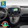 8-Kern 4G+64G Android14 Autoradio CarPlay GPS Navi Für Peugeot Partner 2008-2017