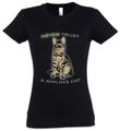 Trust A Smiling Cat Damen T-Shirt Katze Kitten Süß Cute Kitty Spaß Züchter Fun