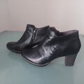 Tamaris Hochfrontpumps, Stiefel, elegant, schwarz, Leder, getragen, Gr. 42