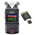 Tascam Portacapture X6 Tragbarer Audio-Recorder Mehrspur-Recorder + SD-Karte