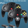 2x Wireless Switch N64 Controller, 2,4 GHz mit USB-Empfänger, Für Switch PC Mac