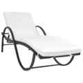 Sonnenliege Poly Rattan Gartenliege Relaxliege Poolliege Braun/Schwarz vidaXL