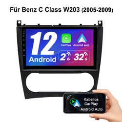 Für Mercedes Benz C Class W203 CLK W209 2+32G Autoradio GPS Navi Carplay WIFI BT